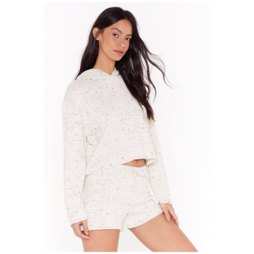 NWOT Nasty Gal Oatmeal Chill Shorts Lounge Set